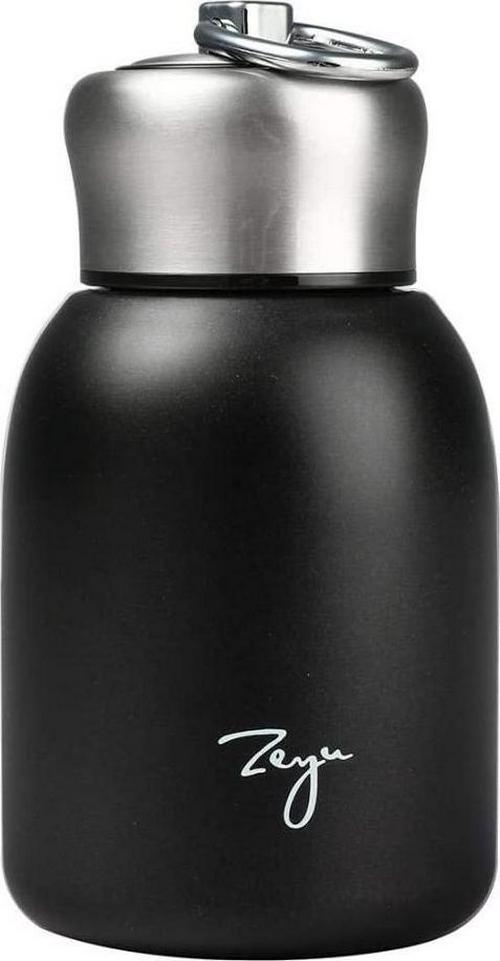 Gets, Mini 9 oz Stainless Steel Water Bottle, 280ML Vacuum Insulated Water Bottle Leak Proof Sport Tumbler Cup Hot and Cold Water Bottle (Black)