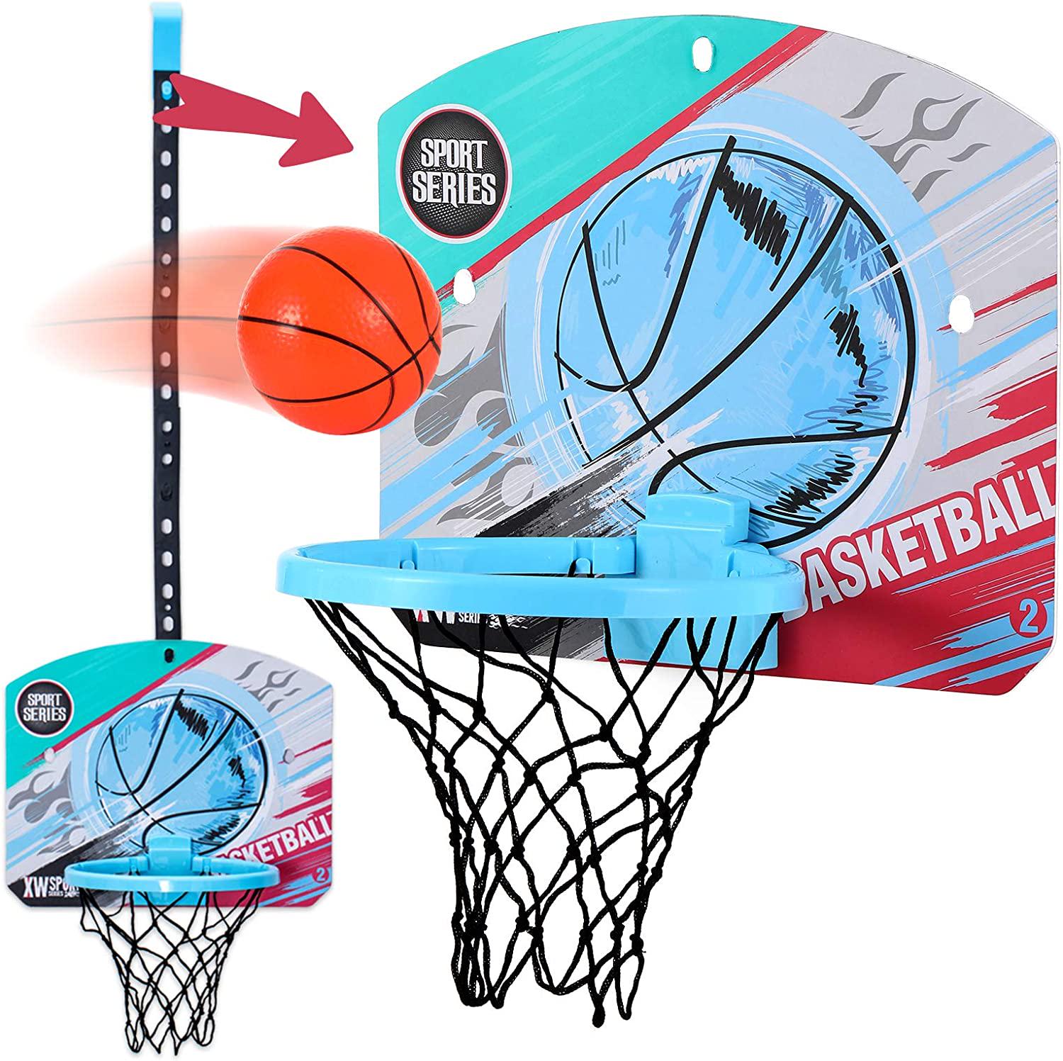 Tirafal, Mini Basketball Hoop Indoor for Kids,Over the Door Basketball Hoop for Room,Office&Bathroom Games,Desk Accessories for Cubicle,Shooting Game Toy for Kids&Adults,Gift for Boys Girls Toddlers,Punch-Free