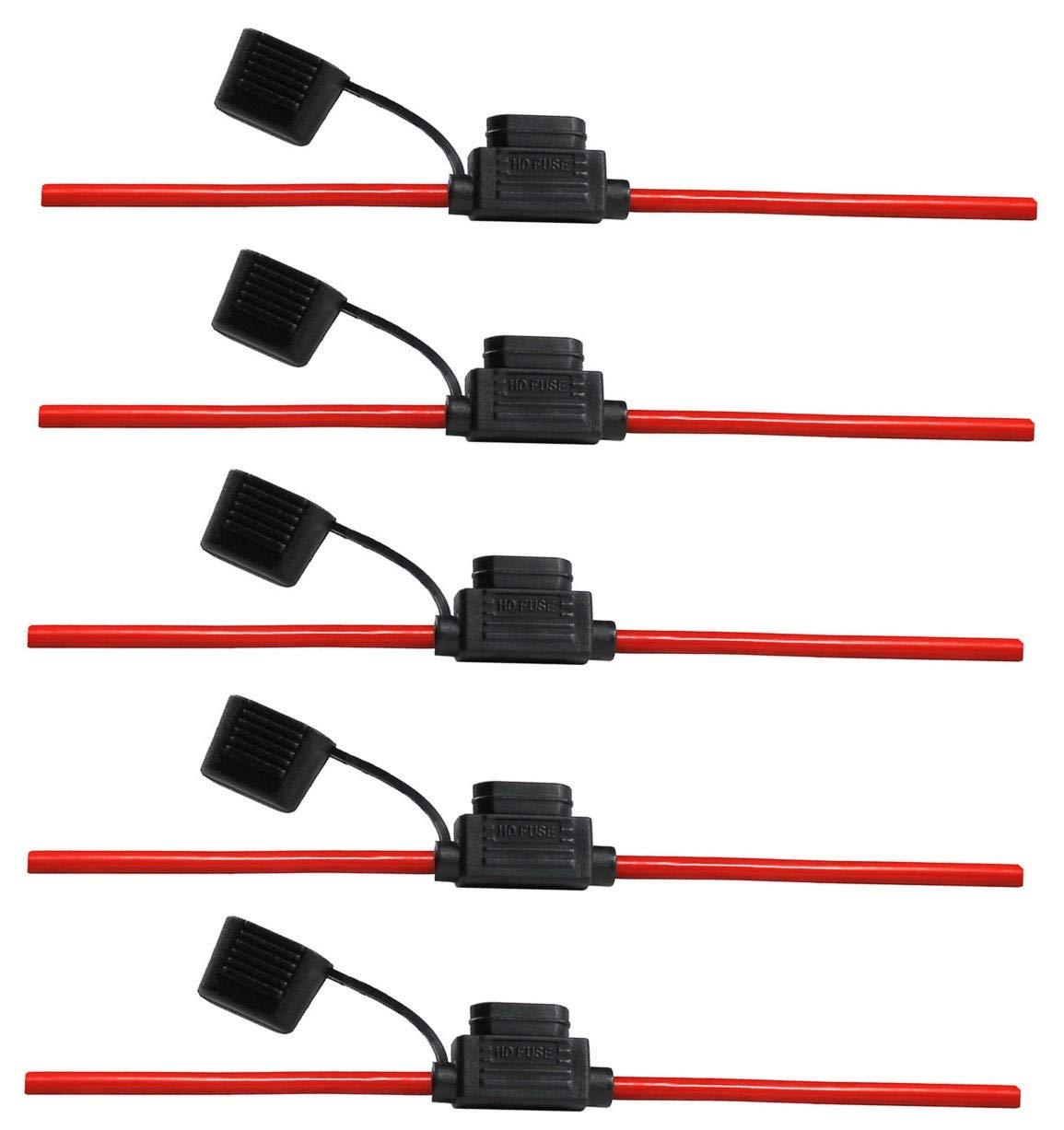 Offgridtec, Pack of 5 Offgridtec Standard Blade Fuse Holder for car Blade fuses, 4 mm²