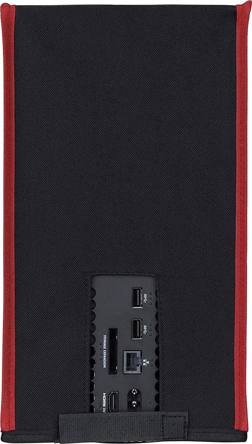 playvital, PlayVital Black Nylon Dust Cover for Xbox Series X Console, Soft Neat Lining Dust Guard, Anti Scratch Waterproof Cover Sleeve for Xbox Series X Console - Red Trim